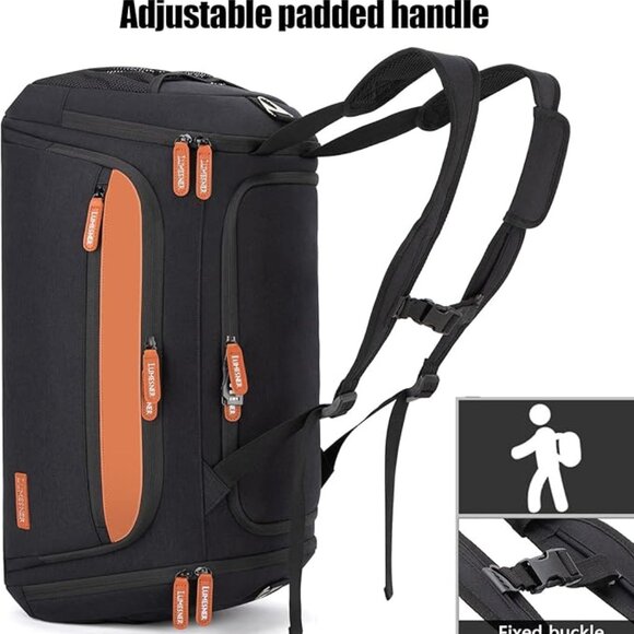 NWT! 38L Convertible Lightweight Duffel Backpack - Nylon/Polyester/Faux Leather - Picture 5 of 16